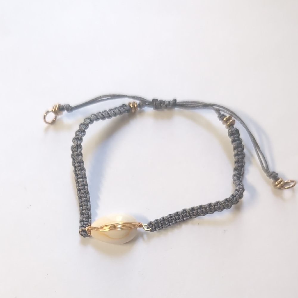 Gold and Gray Minimalist Adjustable Bracelet‎